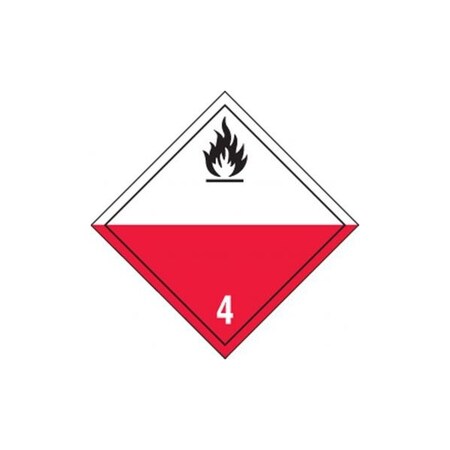 Accuform TDG PLACARD CLASS 4 273MM x 273MM TCP424CT25 TCP424CT25